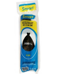 SACOS LIXO  SMART 80X90 100L 6 UNIDADES (IVA INCLUÍDO)